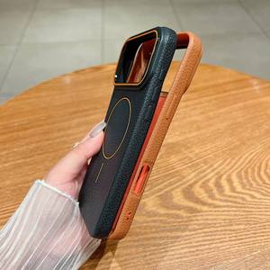 Custodia per Telefono in TPU con Texture in Pelle, Magnetica, di Lusso, con Ricarica Wireless, Antiurto, per 17 16 15 <span class=keywords><strong>Pro</strong></span> <span class=keywords><strong>Max</strong></span> 14 13 <span class=keywords><strong>12</strong></span> 11, <span class=keywords><strong>Cover</strong></span> Morbida e Colorata - Product Image 5