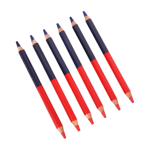 تخفيضات هائلة أحمر وأزرق برأس مزدوج سميك للغاية خط رسم سداسي عمل يدوي قلم رصاص قلم رصاص قلم نجار شعار مخصص - Product Image 1