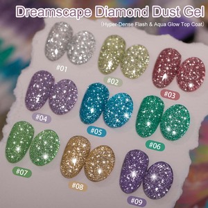 Nuovo Gel UV Solido Scintillante Effetto Diamante Frantumato con Rete a Nove Scomparti per Unghie Fai da Te e Salone - Product Image 2
