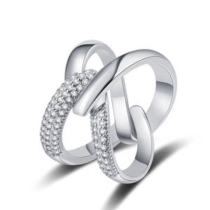 แหวนรูปตัว X ประดับเพชร 2026 แบบถอดประกอบได้ ใช้ได้ทั้งผู้ชายและผู้หญิง ดีไซน์พันรอบอเนกประสงค์ - Product Image 5