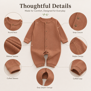 Tutina Primaverile per Neonati, Pigiama a Maniche Lunghe in Cotone Confortevole, <span class=keywords><strong>Tuta</strong></span> Intera per Bambini - Product Image 6