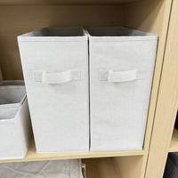 Lot de 2 organisateurs de rangement en tissu à ouverture supérieure, anti-poussière en PE, avec poignée, pour placard et vêtements