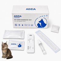 Carte de test rapide ADZIA FPV pour l'antigène de la panleucopénie feline, kit de diagnostic vétérinaire OEM ODM pour chat