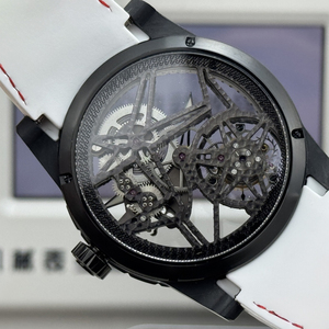 Reloj Mecánico de Lujo de Alta Gama, <span class=keywords><strong>Serie</strong></span> King, con Tourbillon Hueco de Fibra de Carbono, Correa <span class=keywords><strong>Blanca</strong></span>, para Hombre, para el Día a Día - Product Image 6