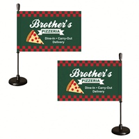 Drapeau de voiture de conception personnalisée promotionnelle avec votre logo Livraison rapide fabriquée en usine Base de support de poteau de drapeau de voiture magnétique