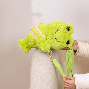 Customize Red <strong>Panda</strong> Raccoon Pig Bear Crossbody <strong>Bag</strong> Soft Plush Doll Backpack Series Snap Circle Stuffed Animals Gift Cotton Mesh - Product Image 5