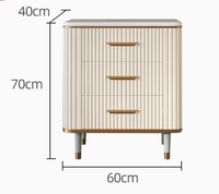 Table basse et meuble TV modernes de luxe avec plateau en marbre et rangement en acier inoxydable pour salon et chambre