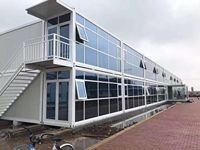 Maison conteneur économique moderne, résistante aux ouragans, à panneaux sandwich, en kit, installation rapide, portable, pour salon, entrepôt ou bureau