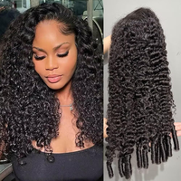 Perruque bouclée indienne naturelle de Birmanie, perruque frontale en dentelle HD complète de 30 pouces, vente en gros, perruque sans colle en cheveux humains vierges bruts péruviens 12A