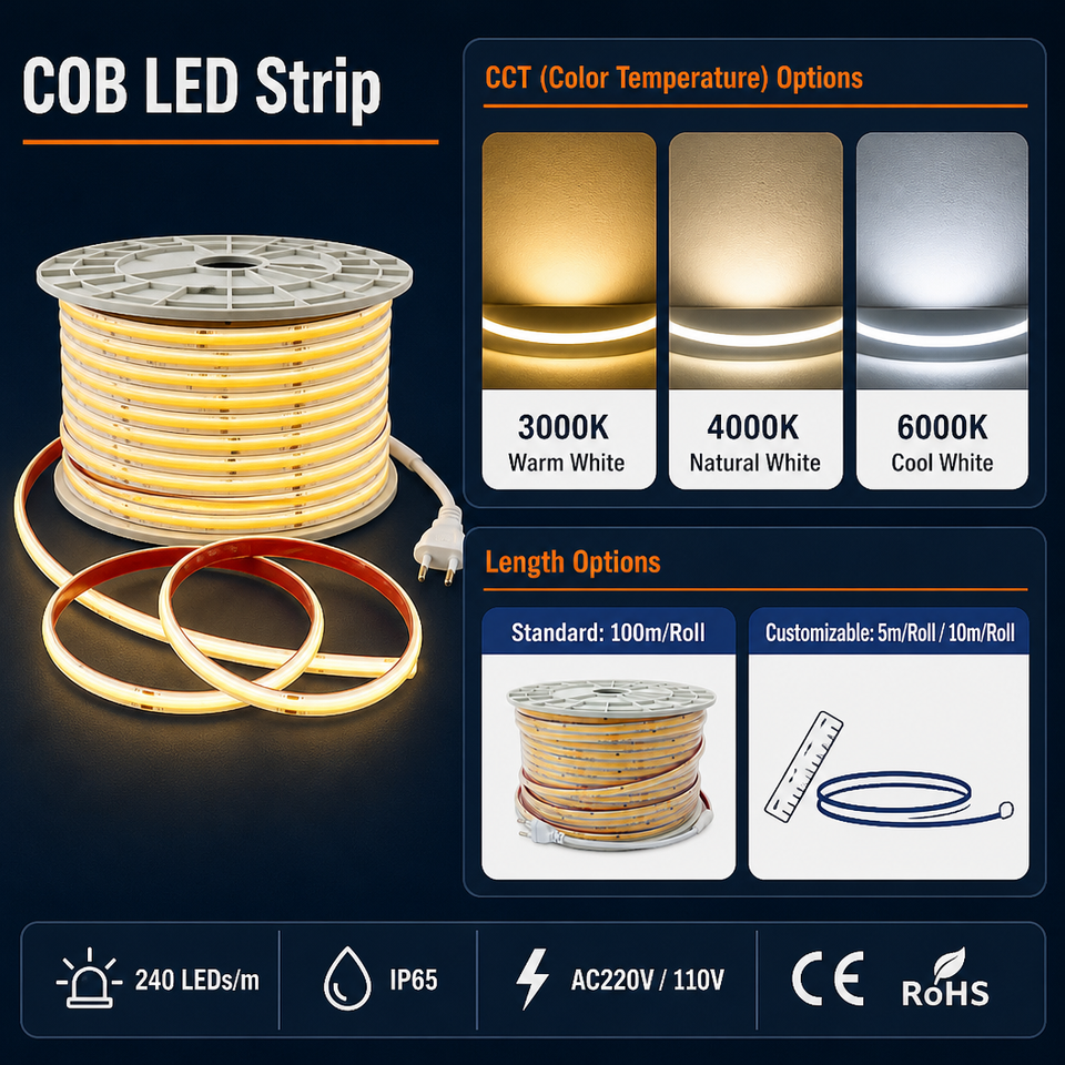 220v Cob Strip Led Led Strips Led Strip Light Cob Cob Lights Light 220v ...