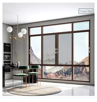 Fenêtre à battant en métal sur mesure avec cadre en aluminium et porte en verre pour usage résidentiel et hôtelier, design arqué unique
