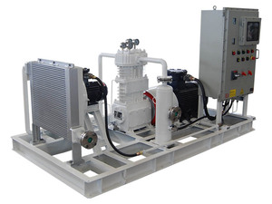 Compresseur de gaz associé haute pression industriel lourd, monté sur chenilles, à raccordement direct, de type piston refroidi par eau - Product Image 4