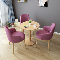 Jiuyi Haute Qualité Chambre D'hôtel Canapé Coton Lin Tissu Surface Doux Multicolore Bureau Café Restaurant Chaise Canapé Rond Chaise