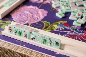 Ensemble de <span class=keywords><strong>Mahjong</strong></span> de Luxe Personnalisé en Acrylique Américain, Style Européen et Américain, Portable, Comprend 160 <span class=keywords><strong>Cartes</strong></span>, Jeu de Divertissement Décontracté, Livraison Gratuite DHL - Product Image 5