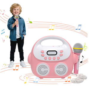 Altavoz de Karaoke Mini Boombox <span class=keywords><strong>Partybox</strong></span> de alta calidad para regalo del hogar de los niños Altavoz de micrófono inalámbrico portátil - Product Image 6