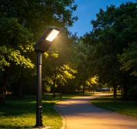 Lampadaire LED en alliage d'aluminium étanche IP66 AC 150W 3000-6000K CRI>70 certifié CE Garantie 5 ans Détecteur de mouvement intelligent