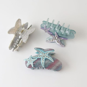 Pinza de Pelo Creativa con Diseño de Estrella de Mar Azul, Pinzas de Pelo de Moda para Niñas, Venta al por Mayor de Accesorios para el Cabello - Product Image 1
