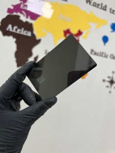 Metallo bianco specchio in metallo nero argento oro visto all'ingrosso 0.8mm carta di credito con banda magnetica formato espresso nero Atm Card - Product Image 2