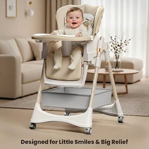 Premium Baby High <b>Chair</b> with Adjustable Backrest and Height for Home Restaurant Safe Use Comfortable and Durable - Product Image 5