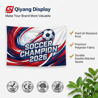 3x5ft Individuell Bedrucktes Fußball-Fanbanner Premium Internationale Fußball-Event-Flagge für Globale Turnier-Feierlichkeiten
