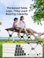 Table de camping pliable portable en acier au carbone violet pour glamping, pique-nique, plage, voyage en voiture, jardin et barbecue
