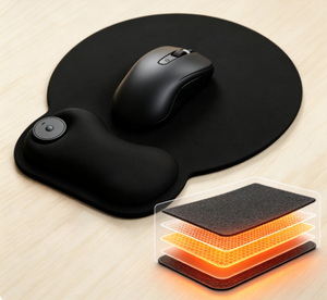 Tapis de souris chauffant USB, surface en tissu, film chauffant en graphène avec base en caoutchouc antidérapante pour la maison, le bureau, les jeux, l'ordinateur portable, la table - Product Image 6