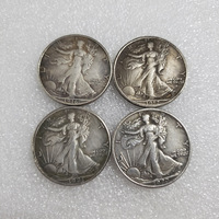 Reproduction de la pièce de monnaie américaine Liberty Eagle Walking Lady de 30 mm, vintage, demi-dollar, en alliage de laiton