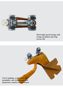 Populaire femmes <span class=keywords><strong>Quad</strong></span> Roller High Barrel Pu 4 roues tailles fixes chaussures de <span class=keywords><strong>patin</strong></span> à roulettes patins à roulettes de haute qualité - Product Image 5