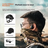 Casque de communication FCS X12 à oreillettes avec ENC, étanche IPX5, son Hi-Fi, communication bidirectionnelle enfichable