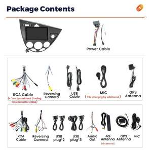 2 DIN Android Радио сенсорный экран Carplay GPS навигация мультимедийный автомобильный плеер для <span class=keywords><strong>Ford</strong></span> Fiesta 1995-2001 фокус 1998-2005 <span class=keywords><strong>USB</strong></span> - Product Image 6