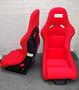 Asiento de Competición RECARO Pole para Coche, Tapizado en Ante Negro y Tela a Cuadros, con Respaldo de Fibra de Carbono de Alto Brillo para <span class=keywords><strong>Opel</strong></span> - Product Image 1