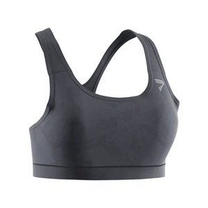 Haut de sport personnalisé pour femme, avec dos nageur et effet froncé, pour fitness et yoga - Product Image 3