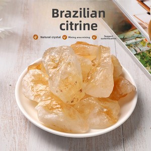Natuurlijke Citrien Ruwe Steen Gemaakt in China Fabrikant Sieraden Ornamenten Decoratie Aromatherapie <span class=keywords><strong>Diffuser</strong></span> Steen Kristal Ambachten DIY - Product Image 1