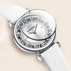 <span class=keywords><strong>Montre</strong></span> pour <span class=keywords><strong>femme</strong></span> Fairwhale, nouvelle <span class=keywords><strong>tendance</strong></span>, design diamant, bracelet en cuir, <span class=keywords><strong>montre</strong></span>-bracelet à quartz de luxe pour femmes - Product Image 4