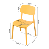 Chaise en plastique empilable économique FANTIAN avec dossier pour restaurants/extérieur/mariage/thé au lait