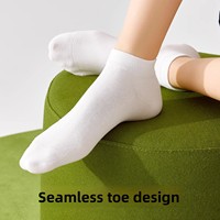 Chaussettes de cheville en coton sans couture, déodorantes, absorbantes, blanches, anti-boulochage, printemps-été, invisibles pour femme
