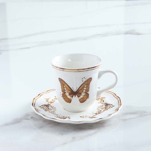 Set di Tazza e Piattino in Porcellana Moderna Europea Ecologica da 100ml Personalizzabile per Hotel, Lavabile in Lavastoviglie - Product Image 4