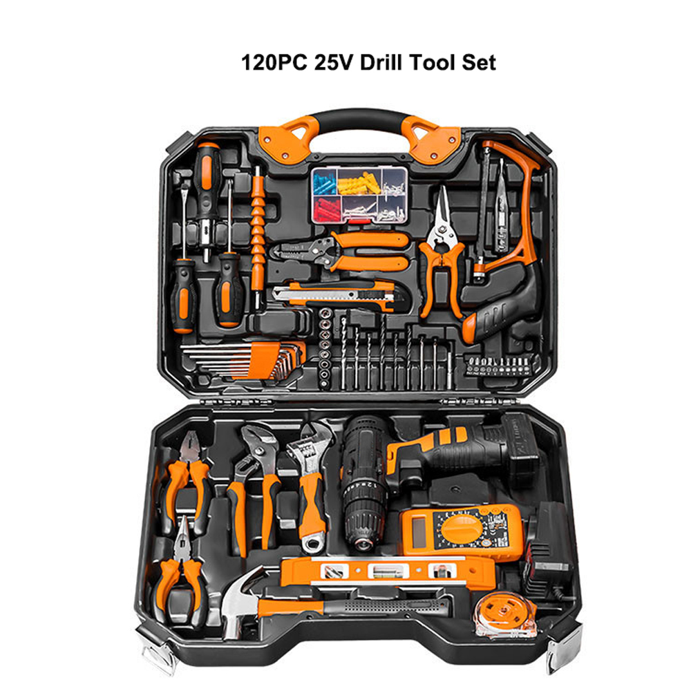 120pc  25V electric drill set