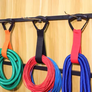 Tali penyimpanan tugas berat multifungsi, tali kait dan Loop kabel ekstensi penyimpanan tali anyaman dengan pegangan karet