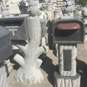 Statue moderne en granit naturel sculpté à la main Conception de boîte aux lettres élégante <span class=keywords><strong>Bouddha</strong></span> en forme de maison en arbre pour une utilisation dans un cimetière intérieur - Product Image 2
