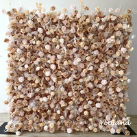 F159 5d  Latar Belakang 8ft X 8ft Putih Hijau Dinding Bunga Mawar Sutra Buatan  Pernikahan Hari Valentine Buatan Tangan