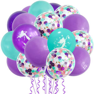 Ensemble de ballons en aluminium de sirène <span class=keywords><strong>Ariel</strong></span> pour enfants, joyeux anniversaire, produits de fête, fournitures de décoration, Globos à hélium, nouvelle collection - Product Image 2