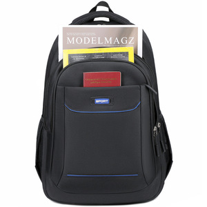 Laptop <b>Backpack</b> Blue Water Resistance <b>Large</b> Capacity Business Travel Men Shoulder Straps Spring 2024 - Product Image 2