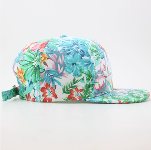 <span class=keywords><strong>Miami</strong></span> Beach Tropical Impreso Deportes Béisbol Bordado 3D Sombrero de ala plana Logotipo floral Imagen deportiva - Product Image 4