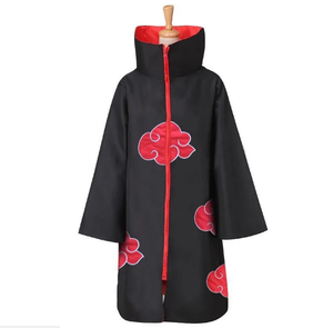 UFOGIFT Kostum Cosplay Anime Pria Wanita, Seragam Pesta Jubah Akatsuki Uchiha Itachi Ukuran Besar