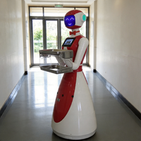 Robot de livraison de nourriture intelligent avec système LiDAR SLAM pour éviter les obstacles, robot serveur intelligent pour hôtel et café