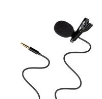 Lefon-microphone lavalier portable à pince, 3.5mm, pour téléphone et ordinateur portable, mini-microphone