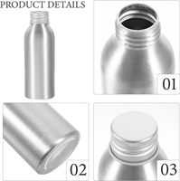 Bouteille en aluminium Bouteille de lotion Shampooing Huile essentielle Shampooing Sous Bouchons à vis s avec couvercles à vis Conteneur de parfum de voyage liquide