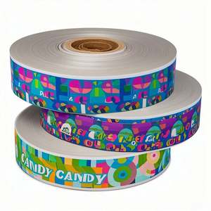 Rollo de película de embalaje automático con logotipo personalizado, rollo de película laminada de papel de aluminio termosellado para aperitivos/galletas/dulces - Product Image 1