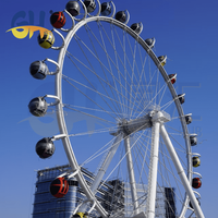 Le parc forain monte l'équipement touristique de parc d'attractions grande roue extérieure de 55m à vendre